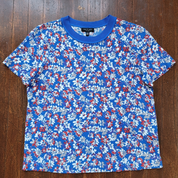 Rag & Bone Blue Floral Sweater - Picture 8 of 11